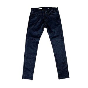 AG Adriano Goldschmied The Dylan Slim Skinny Leather Jeans Pants Black Mens 31
